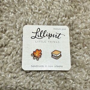 Lilliput Campfire and S'mores Earrings